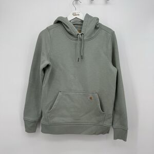 Carhartt *Flaws* Green Hoodie Women’s Small Sea Sweatshirt